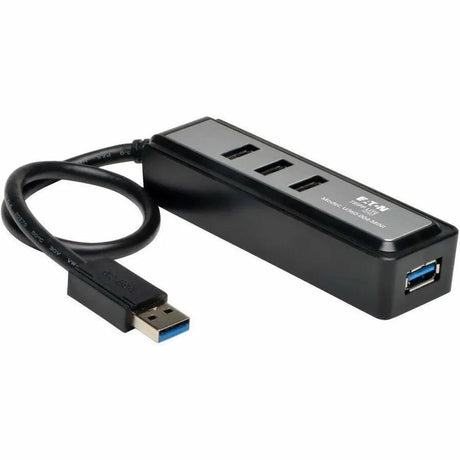 EATON Tripp Lite Portable 4-Port USB 3.0 Superspeed Mini Hub w/ Built In Cable - USB - External - 4 USB 3.0 Port(s) with Built In Cable - U360-004-MINI
