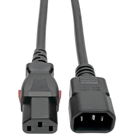 EATON Tripp Lite Power Extension Cord Cable C14 to Locking C13 M/F 18 AWG 10A 3ft - For Computer, Server, Printer, Monitor, PDU, UPS, PC - 250 V AC Voltage Rating - 10 A Current Rating - Black - P004-L03