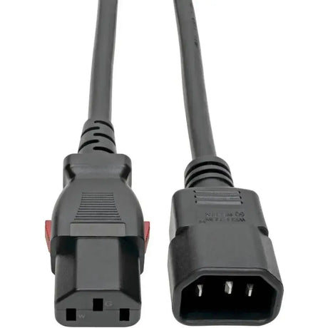 EATON Tripp Lite Power Extension Cord Cable C14 to Locking C13 M/F 18AWG 10A 10ft - For Computer, Server, Printer, Monitor, PDU, UPS, PC - 250 V AC Voltage Rating - 10 A Current Rating - Black - P004-L10