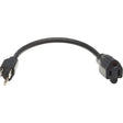 EATON Tripp Lite Power Extension Cord - For Computer, Monitor, HDTV, Printer, Server, PDU, UPS - 125 V AC13 A - Black - 1 ft Cord Length - North America