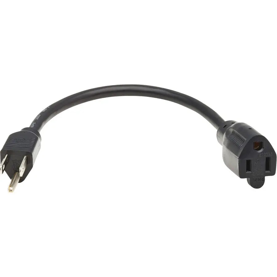 EATON Tripp Lite Power Extension Cord - For Computer, Monitor, HDTV, Printer, Server, PDU, UPS - 125 V AC13 A - Black - 1 ft Cord Length - North America
