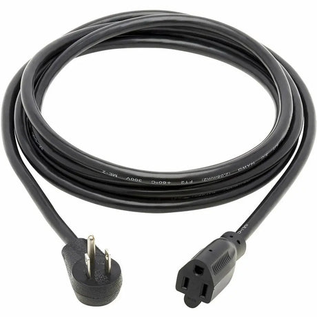 EATON Tripp Lite Power Extension Cord Right-Angle 5-15P to 5-15R 14AWG 15A 10ft - For Server, Computer, PDU, UPS, Workstation, Surge Protector, Network Device, Monitor - 120 V AC / 15 A - Black - North Amer...  - P024-010-15D