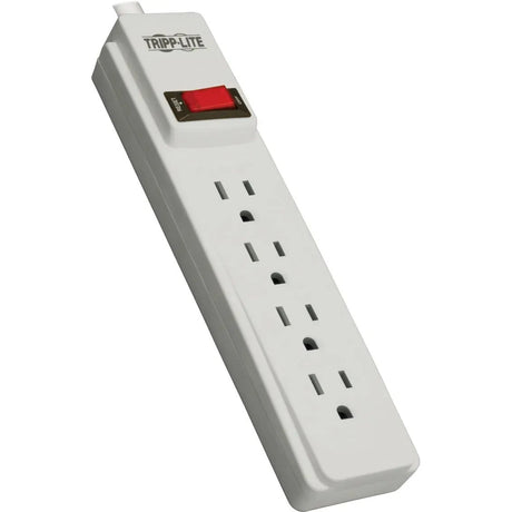 EATON Tripp Lite Power Strip 4-Outlet 5-15R 10ft Cord 5-15P with On/Off Switch - NEMA 5-15P - 4 x NEMA 5-15R - 10 ft Cord - 15 A Current - 120 V AC Voltage - 1800 W - Wall Mountable - PS410