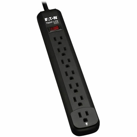 EATON Tripp Lite Power Strip 7-Outlet 5-15R 12ft Cord 5-15P Black Housing 120V - NEMA 5-15P - 7 x NEMA 5-15R - 12 ft Cord - 120 V AC Voltage - 1800 W - Wall Mountable - Black - PS712B