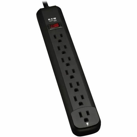 EATON Tripp Lite Power Strip 7-Outlet 5-15R AC 25ft Cord 5-15P Black Housing 120V - NEMA 5-15P - 7 x NEMA 5-15R - 25 ft Cord - 120 V AC Voltage - 1800 W - External - PS725B