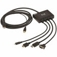 EATON Tripp Lite Presentation Adapter 4-Port 4K60Hz HDMI DP USB C & VGA to HDMI - 4 Output Device - 1 - 3 x USB - 1 x HDMI In - 1 x VGA In - DisplayPort - 4K UHD - 4096 x 2160 - Rack-mountable - TAA Complia...  - B321-4X1-HDVC