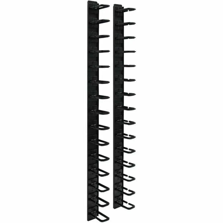 EATON Tripp Lite Rack Enclosure Cabinet 6ft Horizontal Cable Ring Flexible 6' - Cable Panel - Black - SRCABLERINGVRT