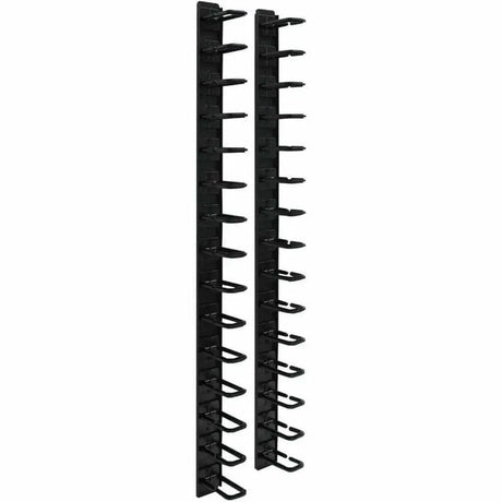 EATON Tripp Lite Rack Enclosure Cabinet 6ft Horizontal Cable Ring Flexible 6' - Cable Panel - Black - SRCABLERINGVRT