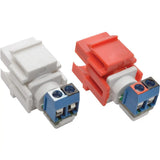 EATON Tripp Lite RCA Female Audio to Screw Terminal Keystone Jack Kit Red/White - 1 x RCA Stereo Audio Female - Nickel - Red, White - A050-000-ST-KJ
