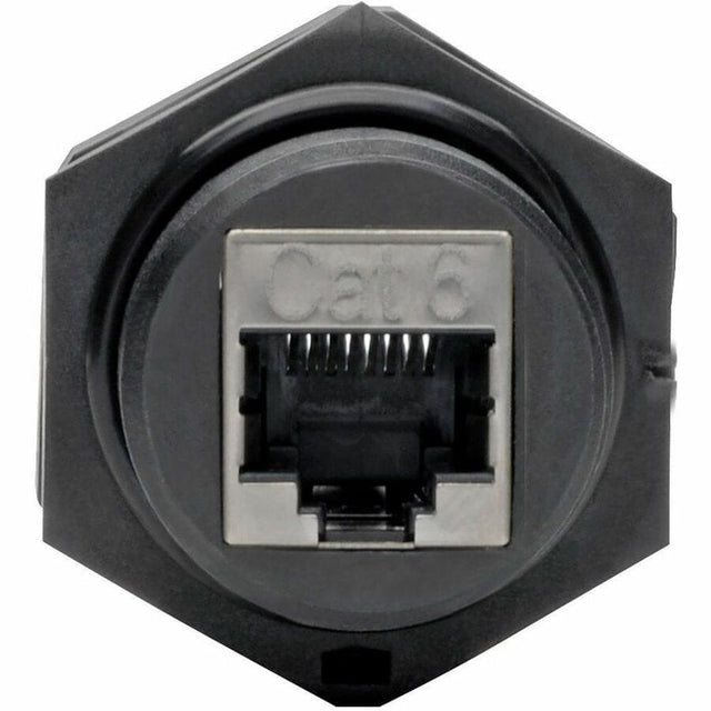 EATON Tripp Lite RJ45 Bulkhead Coupler Cat5/Cat6 F/F Shielded Industrial Dust Cap - 1 x RJ-45 Female Network - 1 x RJ-45 Female Network - Black - TAA Compliant - N206-BC01-IND