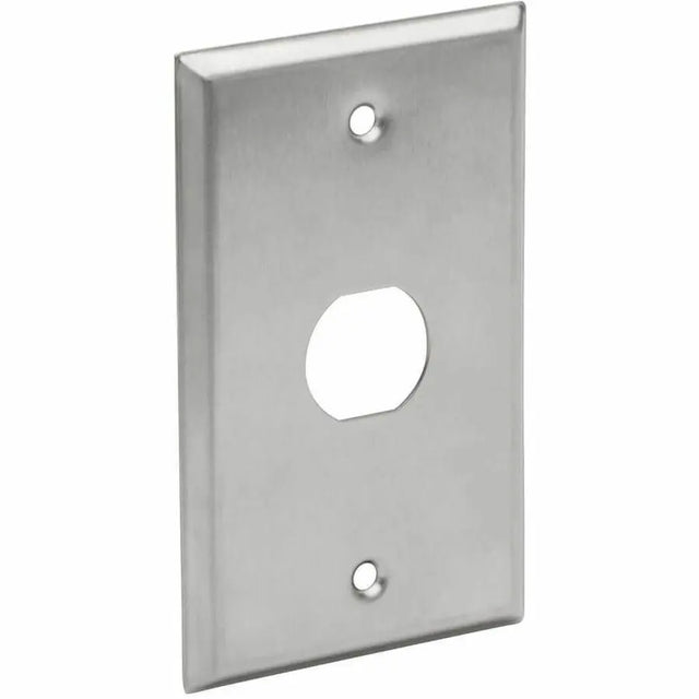 EATON Tripp Lite RJ45 Bulkhead Wall Plate 1 Cutout Industrial Metal Single Gang - 1 x Total Number of Socket(s) - 1-gang - Silver - Metal, Stainless Steel - TAA Compliant - N206-FP01-IND