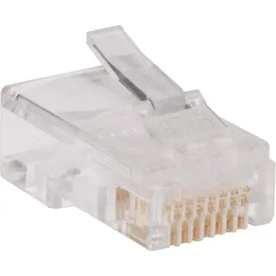 EATON Tripp Lite RJ45 for Solid / Standard Conductor 4-Pair Cat5e Cat5 Cable 100 Pack - 100 Pack - 1 x RJ-45 Network Male - N030-100