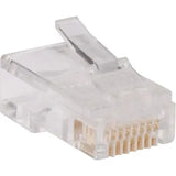EATON Tripp Lite RJ45 for Solid / Standard Conductor 4-Pair Cat5e Cat5 Cable 100 Pack - 100 Pack - 1 x RJ-45 Network Male - N030-100