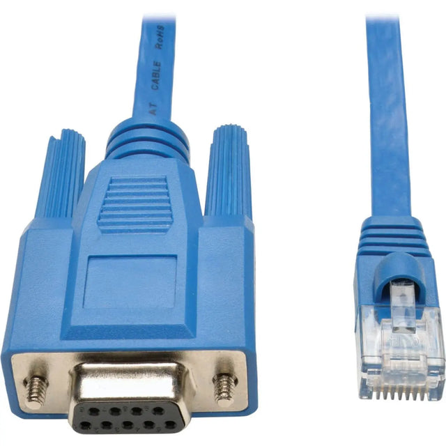 EATON Tripp Lite RJ45 to DB9F Cisco Serial Console Port Rollover Cable 6' 6ft - 6 ft DB-9/RJ-45 Data Transfer Cable for Network Device, PC, Notebook, Switch, Router - First End: 1 x RJ-45 Network - Male - S...  - P430-006