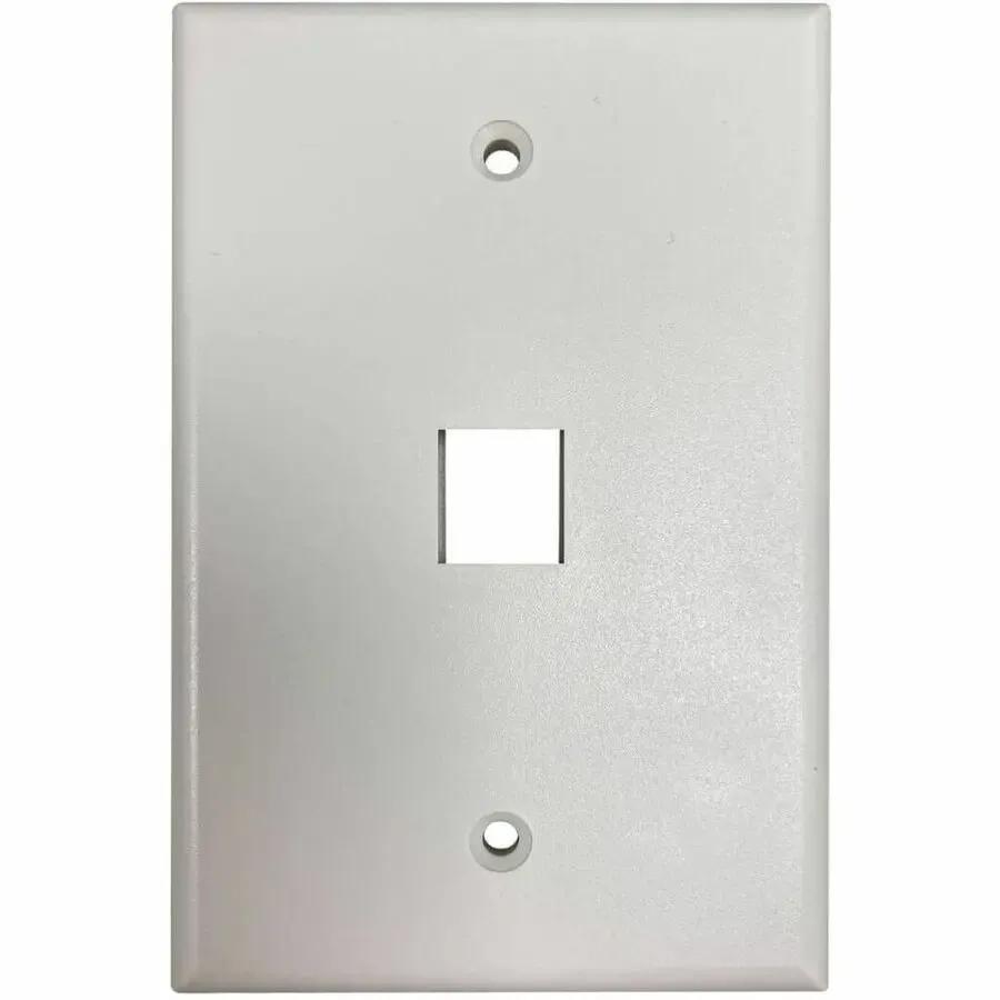 EATON Tripp Lite Safe-IT 1-Port Single-Gang Keystone Wall Plate, Antibacterial, Ivory Matte, TAA - 1 x Total Number of Socket(s) - 1-gang - Ivory - Acrylonitrile Butadiene Styrene (ABS), High Impact Plastic - TAA Compliant