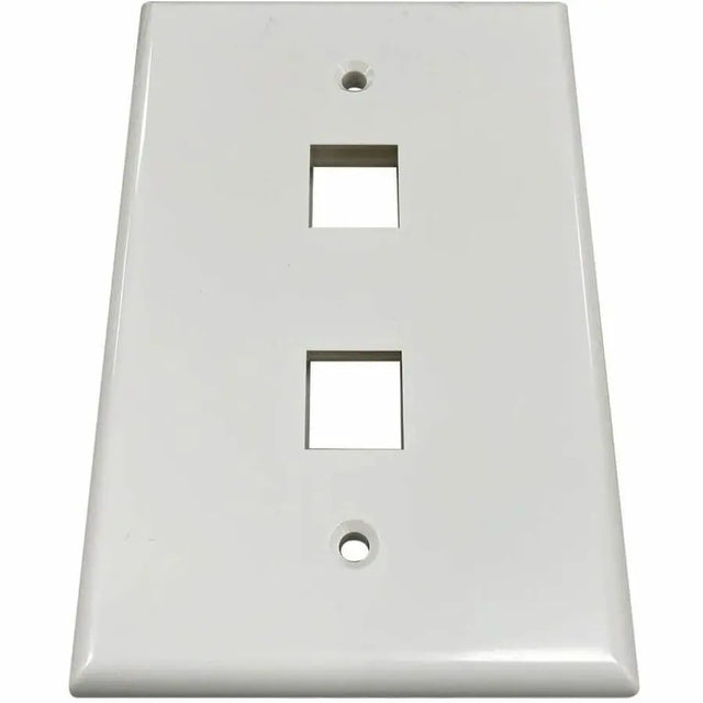 EATON Tripp Lite Safe-IT 2-Port Single-Gang Keystone Wall Plate, Antibacterial, Ivory Gloss, TAA - 2 x Total Number of Socket(s) - 1-gang - Ivory - Acrylonitrile Butadiene Styrene (ABS), High Impact Plastic - TAA Compliant