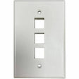 EATON Tripp Lite Safe-IT 3-Port Single-Gang Keystone Wall Plate, Antibacterial, Ivory Matte, TAA - 3 x Total Number of Socket(s) - 1-gang - Ivory - Acrylonitrile Butadiene Styrene (ABS), High Impact Plastic - TAA Compliant