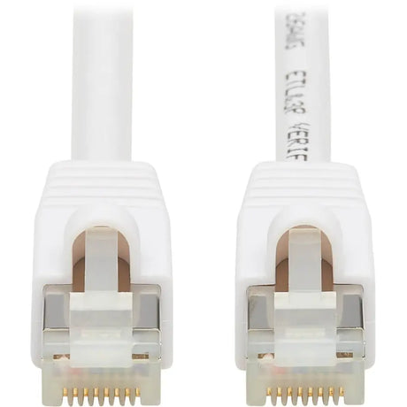 EATON Tripp Lite Safe-IT Cat6a Ethernet Cable Antibacterial Snagless PoE M/M 25ft - 25 ft Category 6a Network Cable for Network Device, Patch Panel, Switch, Server, Modem, Router, Network Adapter, Hub, VoIP...  - N262AB-025-WH