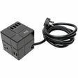 EATON Tripp Lite Safe-IT Cube Surge Protector 3-Outlet 5-15R 6 USB Charging Ports - 6 x USB, 3 x NEMA 5-15R - 1800 VA - 540 J - 120 V AC Input - TLP368CUBEUAM