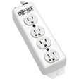 EATON Tripp Lite Safe-IT Power Strip Hospital Medical Antimicrobial 120V 5-15R-HG 4 Outlet 15' Cord Metal - NEMA 5-15P - 4 NEMA 5-15R Hospital Grade - 15ft - PS-415-HG