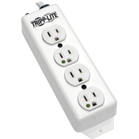 EATON Tripp Lite Safe-IT Power Strip Hospital Medical Antimicrobial 120V 5-15R-HG 4 Outlet 15' Cord Metal - NEMA 5-15P - 4 NEMA 5-15R Hospital Grade - 15ft - PS-415-HG