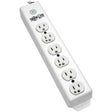 EATON Tripp Lite Safe-IT Power Strip Hospital Medical Antimicrobial 120V 5-15R-HG 6 Outlet 1.5' Cord Metal - NEMA 5-15P - 6 NEMA 5-15R Hospital Grade - 1.5ft Input - PS-602-HG