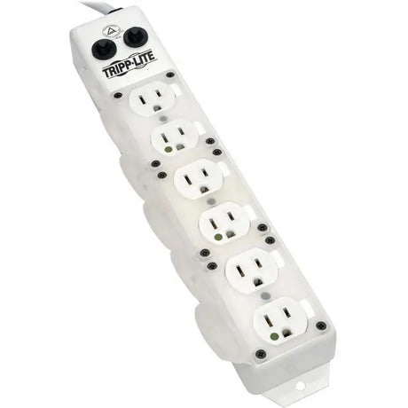 EATON Tripp Lite Safe-IT Power Strip Medical Hospital Antimicrobial 120V 6 Outlet UL1363A 15ft Right Angle Cord - NEMA 5-15P-HG - 6 x NEMA 5-15R-HG - 15 ft Cord - 15 A Current - 120 V AC Voltage - 1800 W - ...  - PS-615-HG-OEMRA