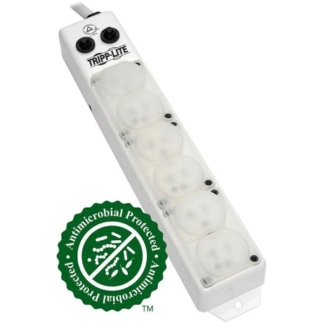 EATON Tripp Lite Safe-IT Power Strip Medical Hospital Grade Antimicrobial UL1363A 6 Outlet 20A 7ft Cord - NEMA 5-20P-HG - 6 x NEMA 5-20R-HG - 7 ft Cord - 20 A Current - 120 V AC Voltage - Rack-mountable, Su...  - PS607HG20AOEM