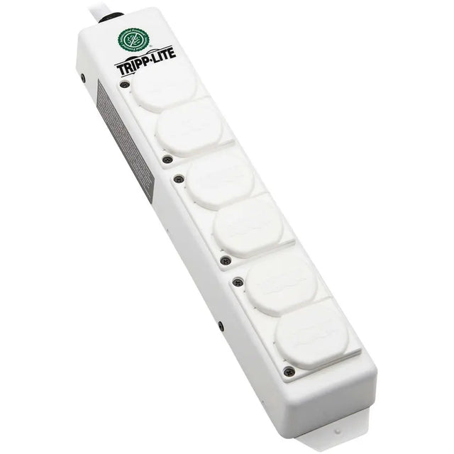 EATON Tripp Lite Safe-IT UL 2930 Medical-Grade Power Strip for Patient Care Vicinity, 6 Hospital-Grade Outlets, Safety Covers, Antimicrobial, 6 ft. Cord, Dual Ground - NEMA 5-15P-HG - 6 x NEMA 5-15R-HG - 6  - PS-606-HGDG