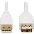 EATON Tripp Lite Safe-IT USB-A Antibacterial Extension Cable (M/F), USB 2.0, White, 3 ft. - 3 ft USB Data Transfer Cable for Computer, Notebook, Multimedia Device, Printer, Modem, Keyboard, External Hard Dr...  - U024AB-003-WH