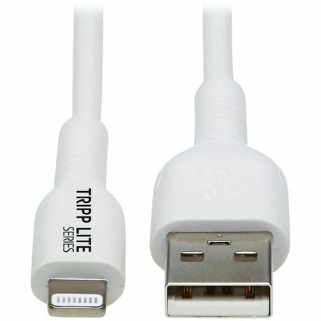 EATON Tripp Lite Safe-IT USB-A to Lightning Sync/Charge Antibacterial Cable (M/M), MFi Certified, White, 3 m (9.8 ft.) - 9.84 ft Lightning/USB Data Transfer Cable for iPhone, iPad, iPod, Computer, Wall Char...  - M100AB-03M-WH