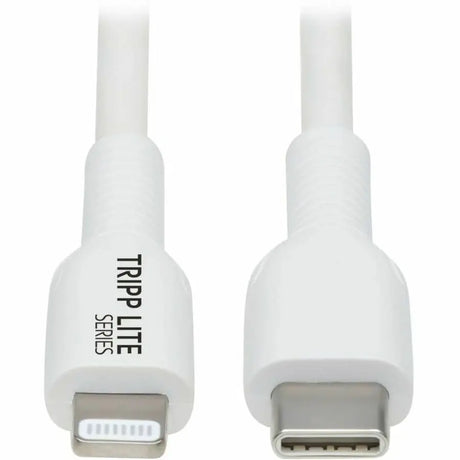 EATON Tripp Lite Safe-IT USB C to Lightning Sync/Charge Cable Antibacterial 2M - 6.56 ft Lightning/USB-C Data Transfer Cable for iPhone, iPad, iPod, Computer, Wall Charger, Car Charger, Notebook, External H...  - M102AB-02M-WH
