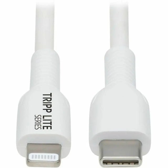 EATON Tripp Lite Safe-IT USB C to Lightning Sync/Charge Cable Antibacterial 2M - 6.56 ft Lightning/USB-C Data Transfer Cable for iPhone, iPad, iPod, Computer, Wall Charger, Car Charger, Notebook, External H...  - M102AB-02M-WH