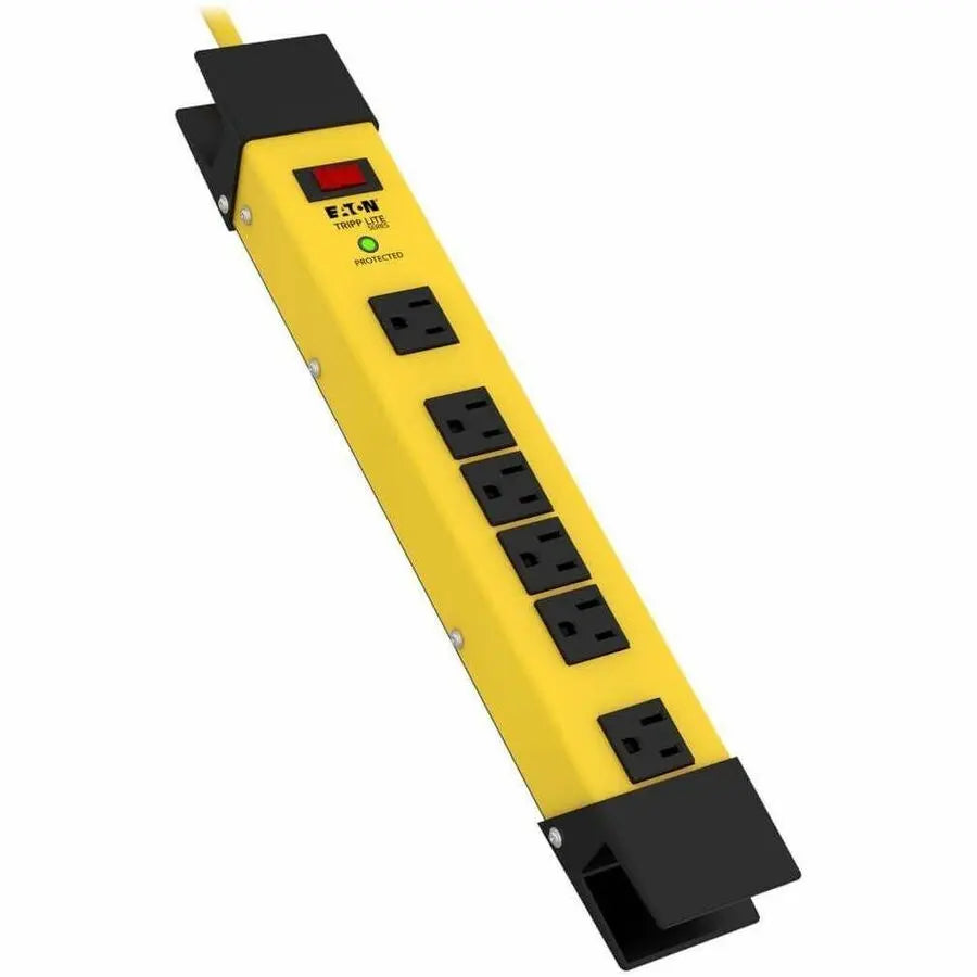 EATON Tripp Lite Safety Surge Protector Power Strip 120V 6 Outlet Metal 9' Cord OSHA - Receptacles: 6 x NEMA 5-15R - 1500J - TLM609SA