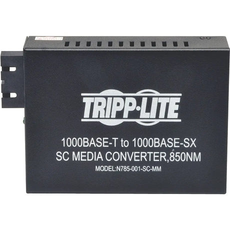 EATON Tripp Lite SC Multimode Fiber Media Converter Gigabit 10/100/1000 RJ45 550M 850nm - 1 x Network (RJ-45) - 10/100/1000Base-T, 1000Base-SX - Desktop - N785-001-SC-MM