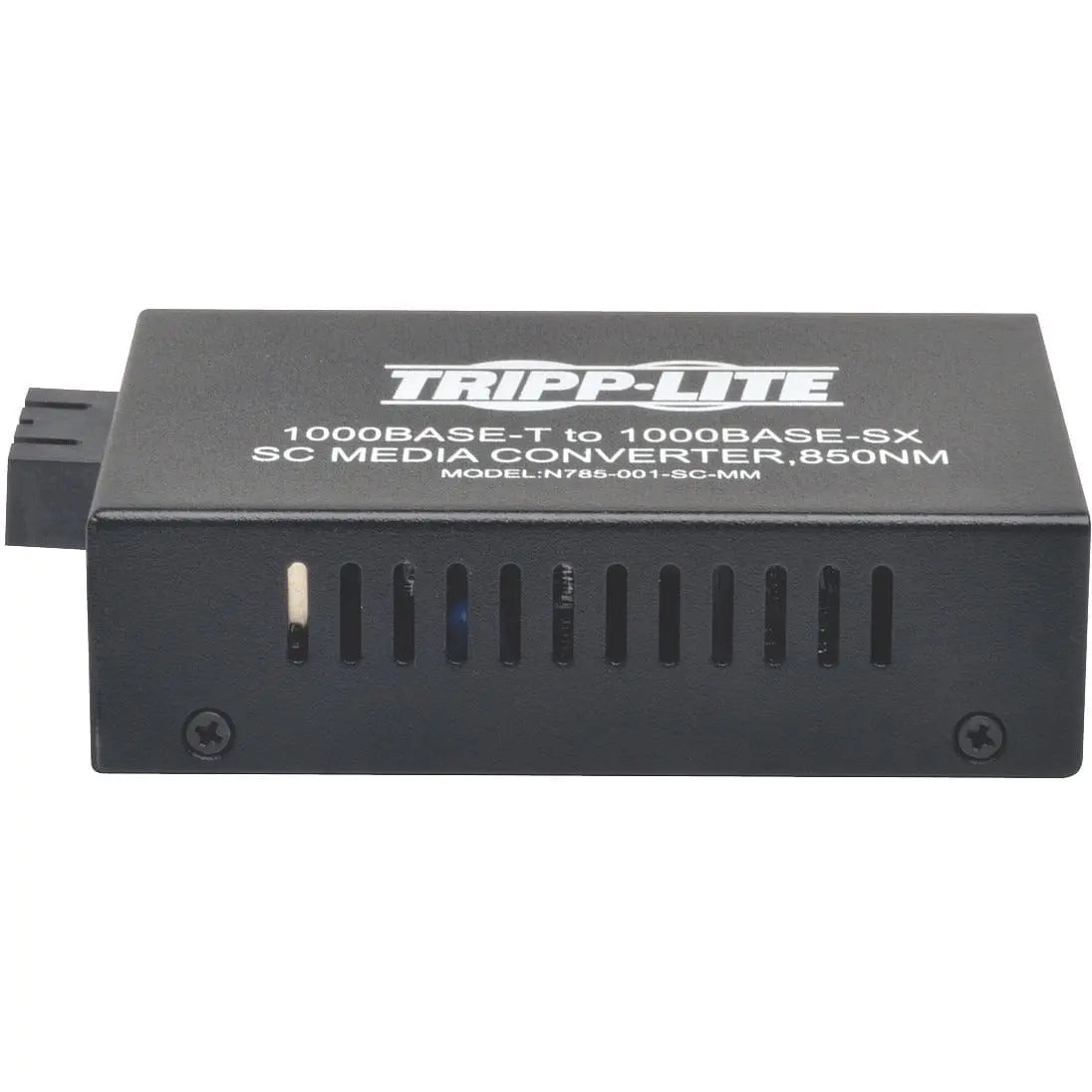 EATON Tripp Lite SC Multimode Fiber Media Converter Gigabit 10/100/1000 RJ45 550M 850nm - 1 x Network (RJ-45) - 10/100/1000Base-T, 1000Base-SX - Desktop - N785-001-SC-MM