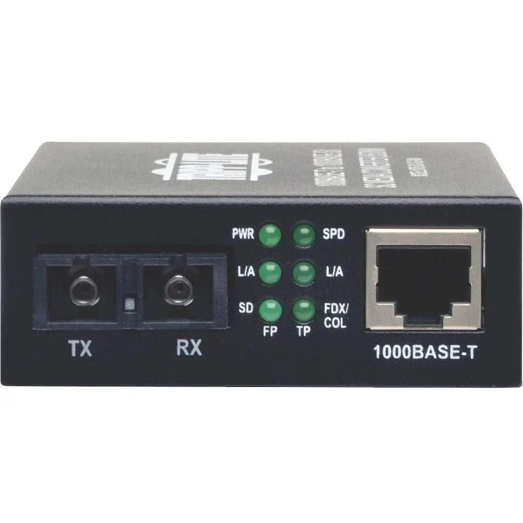 EATON Tripp Lite SC Multimode Fiber Media Converter Gigabit 10/100/1000 RJ45 550M 850nm - 1 x Network (RJ-45) - 10/100/1000Base-T, 1000Base-SX - Desktop - N785-001-SC-MM