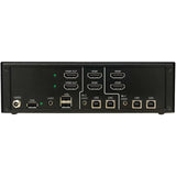 EATON Tripp Lite Secure KVM Switch, 2-Port, Dual Head, HDMI to HDMI, 4K, NIAP PP4.0, Audio, CAC, TAA - 2 Computer(s) - 1 Local User(s) - 3840 x 2160 - 50 Hz, 60 Hz - 7 x USB - 6 x HDMI - TAA Compliant