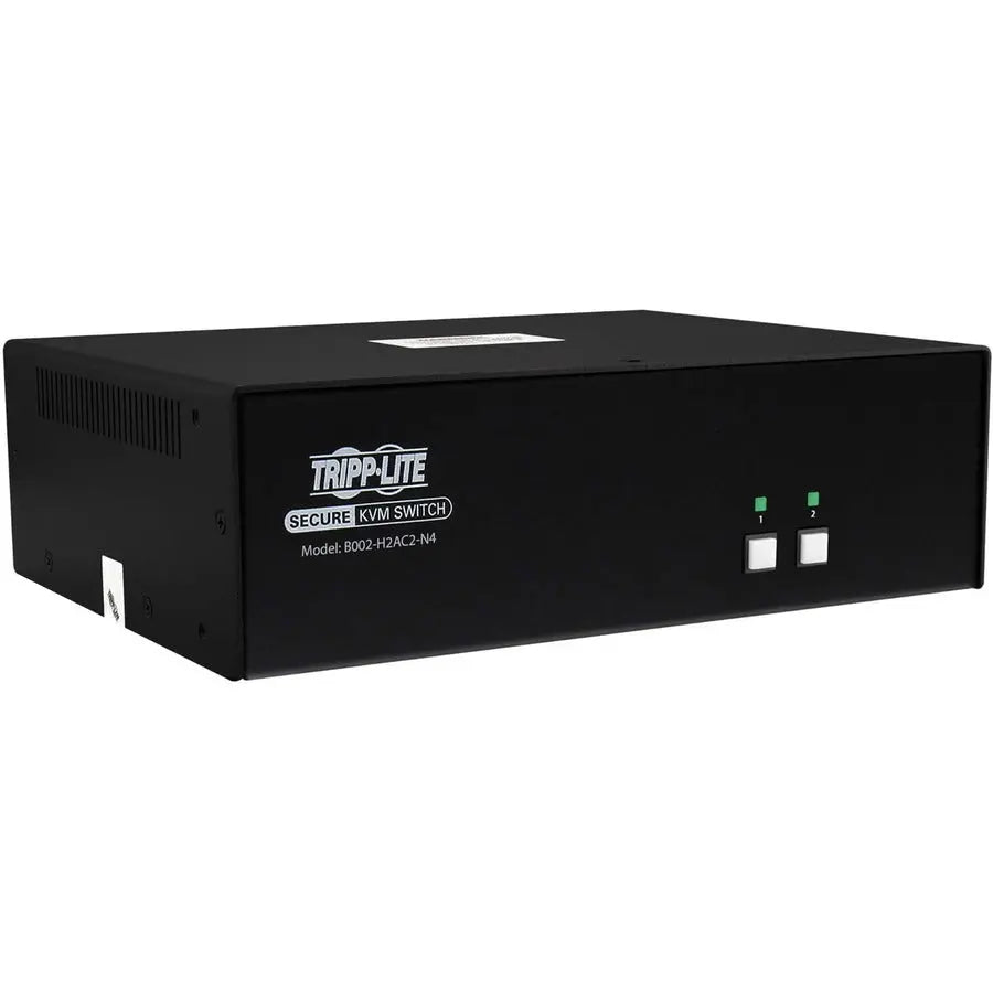 EATON Tripp Lite Secure KVM Switch, 2-Port, Dual Head, HDMI to HDMI, 4K, NIAP PP4.0, Audio, CAC, TAA - 2 Computer(s) - 1 Local User(s) - 3840 x 2160 - 50 Hz, 60 Hz - 7 x USB - 6 x HDMI - TAA Compliant