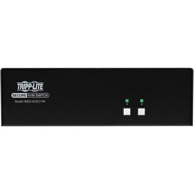 EATON Tripp Lite Secure KVM Switch, 2-Port, Dual Head, HDMI to HDMI, 4K, NIAP PP4.0, Audio, CAC, TAA - 2 Computer(s) - 1 Local User(s) - 3840 x 2160 - 50 Hz, 60 Hz - 7 x USB - 6 x HDMI - TAA Compliant