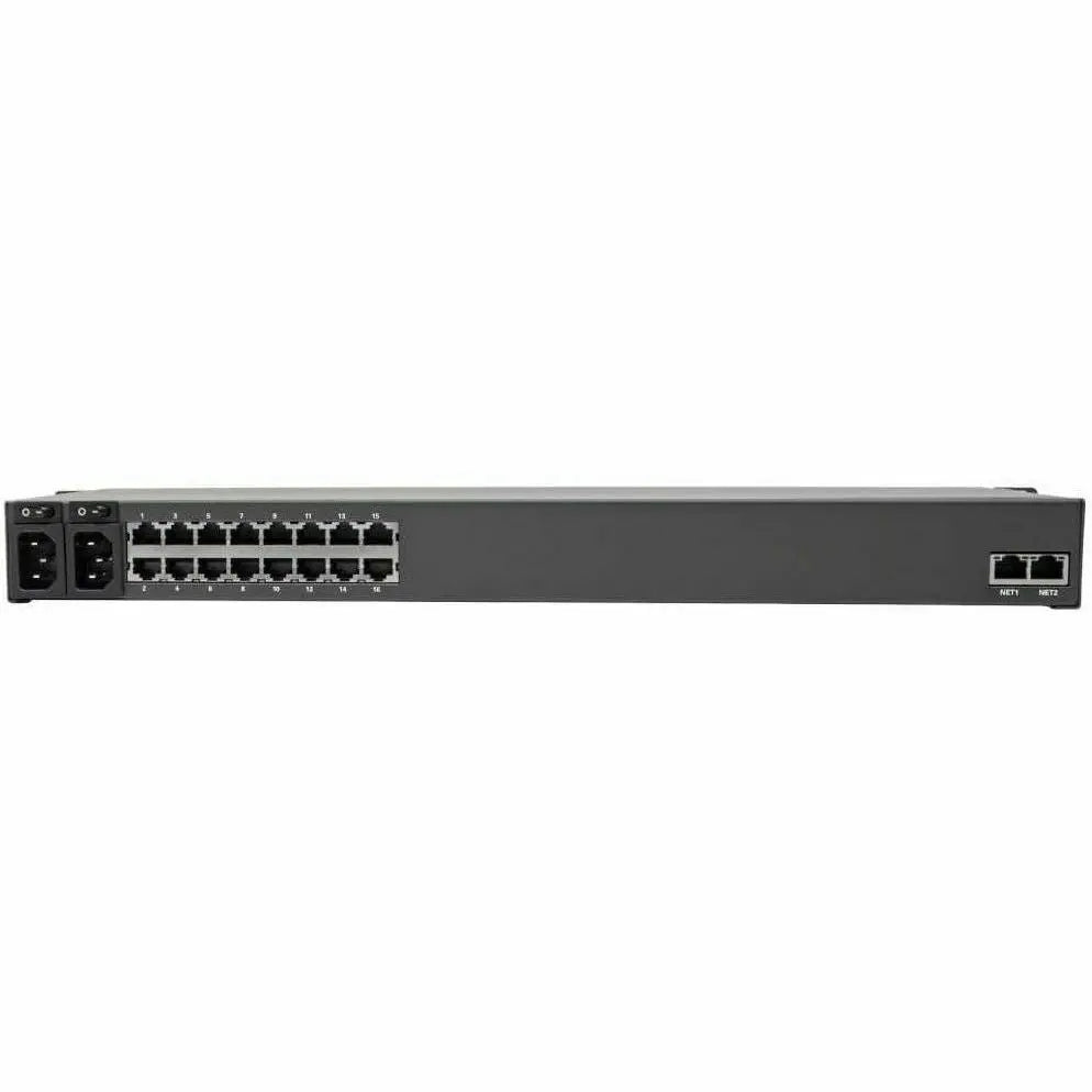 EATON Tripp Lite Serial Console Server 16-Port 2 USB Ports Dual GbE 4 Gb Flash 1U - Twisted Pair - 2 x Network (RJ-45) - 2 x USB - 16 x Serial Port - 10/100/1000Base-T - Gigabit Ethernet - Desktop, Rack-mou...  - B097-016