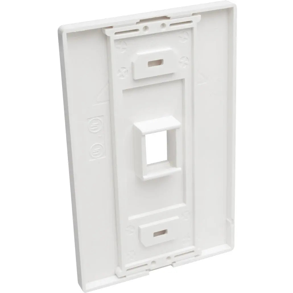 EATON Tripp Lite Single-Gang 1-Port Wall Plate Keystone Cat5/6 USB HDMI Dport RCA - 1 x Total Number of Socket(s) - 1-gang - White - Polycarbonate - N080-101