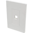 EATON Tripp Lite Single-Gang 1-Port Wall Plate Keystone Cat5/6 USB HDMI Dport RCA - 1 x Total Number of Socket(s) - 1-gang - White - Polycarbonate - N080-101