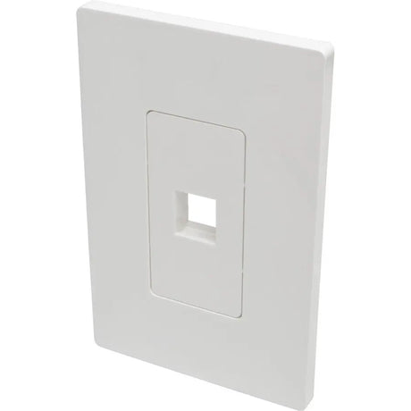 EATON Tripp Lite Single-Gang 1-Port Wall Plate Keystone Cat5/6 USB HDMI Dport RCA - 1 x Total Number of Socket(s) - 1-gang - White - Polycarbonate - N080-101