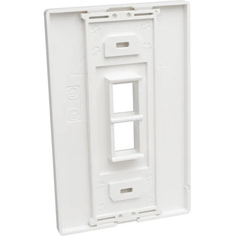 EATON Tripp Lite Single-Gang 2-Port Wall Plate Keystone Cat5/6 USB HDMI Dport RCA - 2 x Total Number of Socket(s) - 1-gang - White - Polycarbonate - N080-102