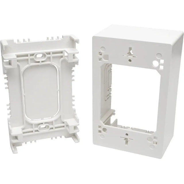 EATON Tripp Lite Single-Gang Surface-Mount Junction Box Wallplate White - 1-gang - White - Acrylonitrile Butadiene Styrene (ABS), Thermoplastic - N080-SMB1-WH