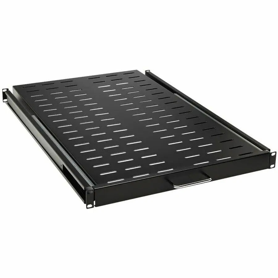 EATON Tripp Lite SmartRack Sliding Steel Rack Shelf - 1U, Vented, 28.3 in. Deep, Holds up to 50 lb. (23 kg) - For Data Center, Server, LAN Switch, Router, Networking - 1U Rack Height - Rack-mountable - Blac - SRSHELF4PSLVENT