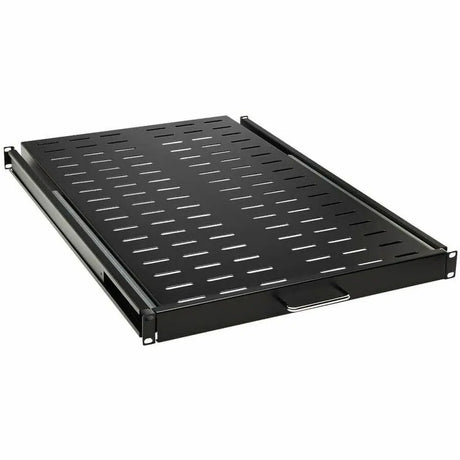 EATON Tripp Lite SmartRack Sliding Steel Rack Shelf - 1U, Vented, 28.3 in. Deep, Holds up to 50 lb. (23 kg) - For Data Center, Server, LAN Switch, Router, Networking - 1U Rack Height - Rack-mountable - Blac - SRSHELF4PSLVENT