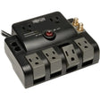 EATON Tripp Lite Surge Protector 120V 6 Outlet Rotating RJ11 Coax 6' Cord - 6 x NEMA 5-15R - 1440 J - 120 V AC Input - TLP606RNET