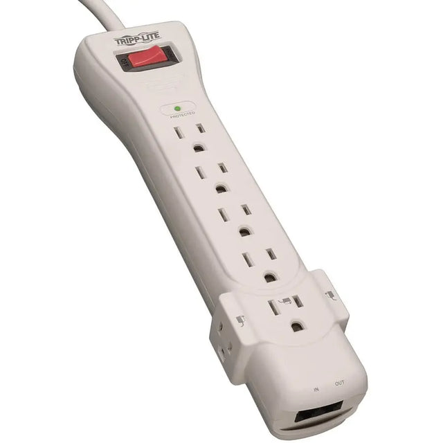 EATON Tripp Lite Surge Protector Power Strip 120V 7 Outlet RJ11 6' Cord 1080 Joules - 7 x NEMA 5-15R - 1800 VA - 1080 J - 120 V AC Input - 120 V AC Output - Phone